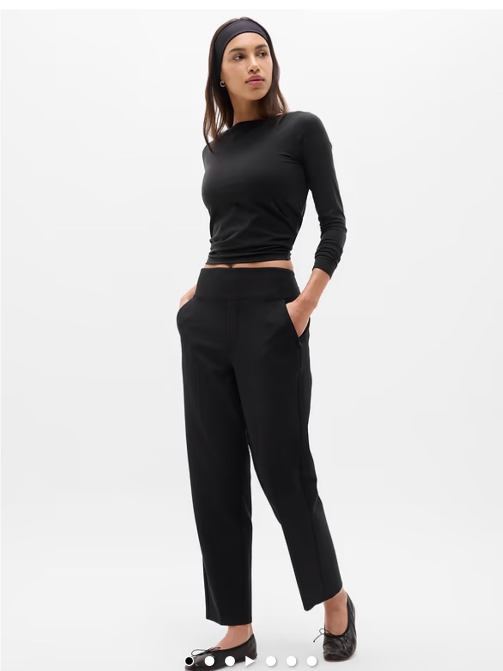 Athleta Endless Pantalon Black Women's Size 6 Business Casual